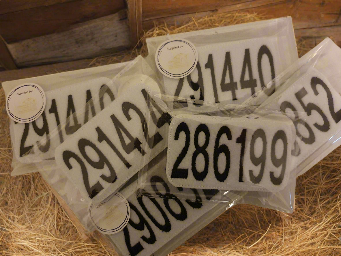 Dressage Saddle Blanket Numbers.