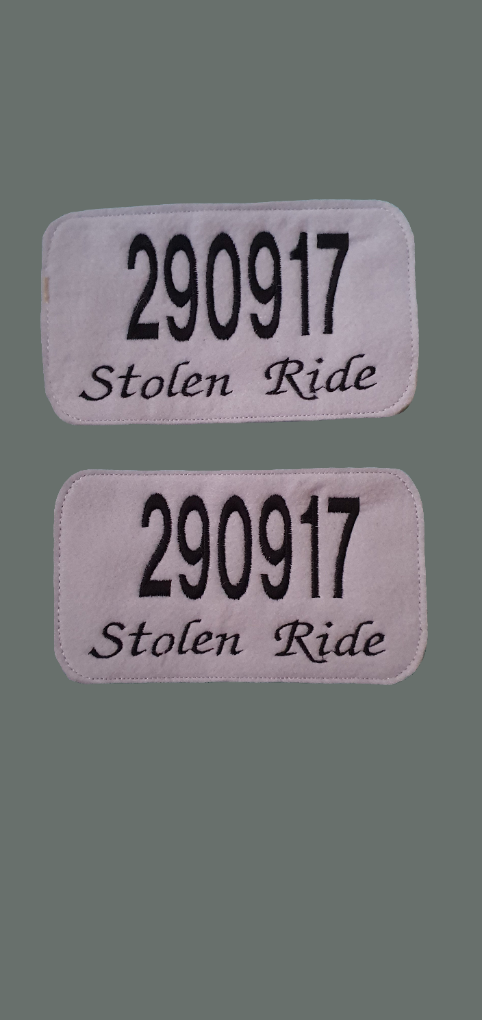 Dressage Saddle Blanket Numbers.