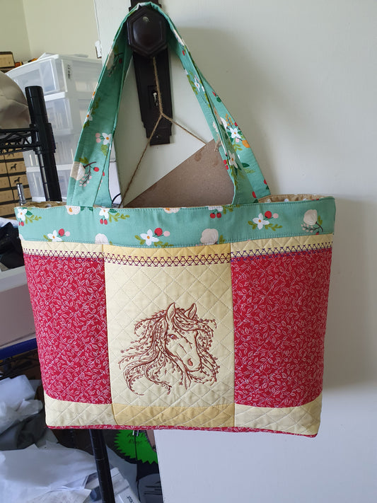 Beautiful hand crafted tote bags. These are examples of what can be made only.  Each bag is unique in colours used.