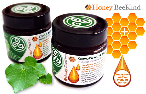 Kawakawa and Active 15+ Manuka Honey Skin Balm - a Bee Kind NZ Product